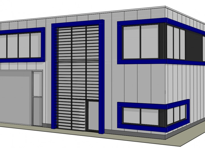 3D-impressie van het nieuwe kantoorpand van KVDM Groep